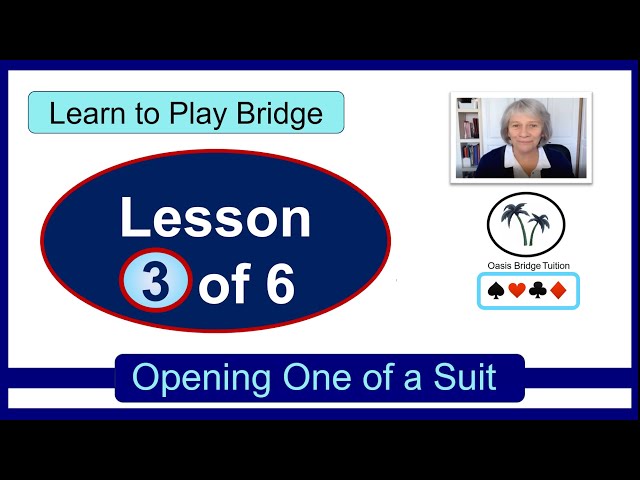Learn to Play Bridge: Lesson 3: Opening One of a Suit