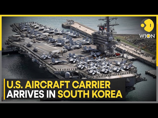 US, Japan & South Korea drills: Nuclear-powered US aircraft carrier arrives in Busan | WION