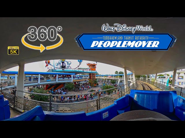 VR 360 5K Tomorrowland Transit Authority PeopleMover On Ride POV Walt Disney World 2021 09 29