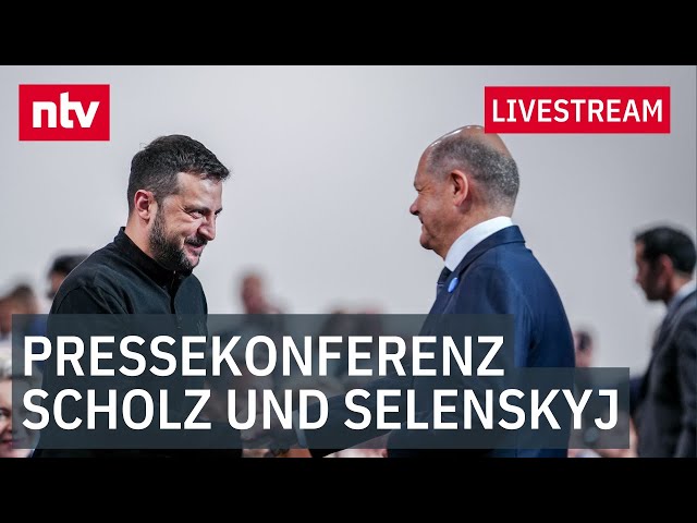 LIVE: Pressekonferenz Bundeskanzler Olaf Scholz und Präsident Wolodymyr Selenskyj
