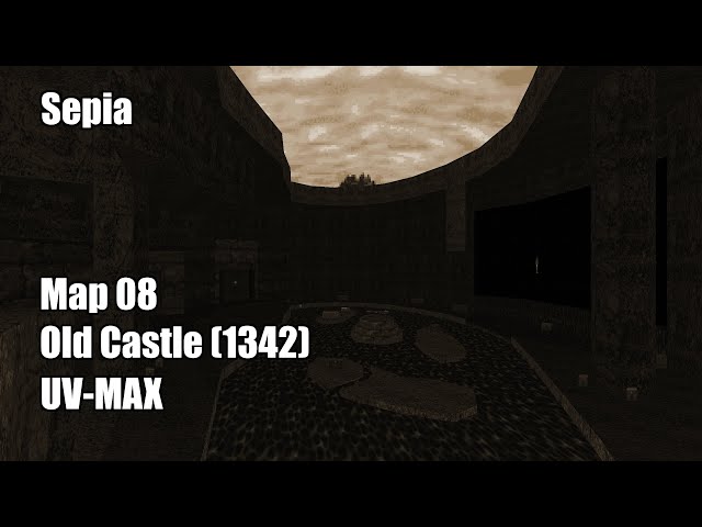 Doom II — Sepia — Map 08 (Old Castle (1342)) UV-MAX in 2:11
