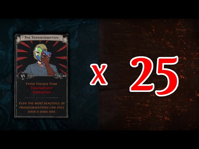 PATH OF EXILE 3.17 - OPENING 25 SETS OF THE TRANSFORMATION - NEW DIVINATION CARD!!