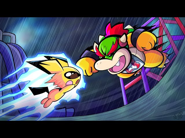 Who Would Canonically Win? Pichu vs Bowser Jr | Fight Animation!