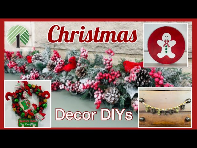 4 Christmas Decor DIYs Using Dollar Tree Supplies | Garlands | Wreath | Easy, Fun, and Affordable