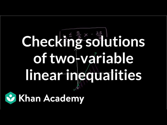 Checking solutions of two-variable linear inequalities example | Algebra I | Khan Academy