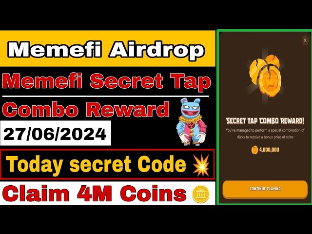 Memefi Secret Combo Code Today | Claim Instant 4-Million Memefi Coins Live | Memefi Airdrop