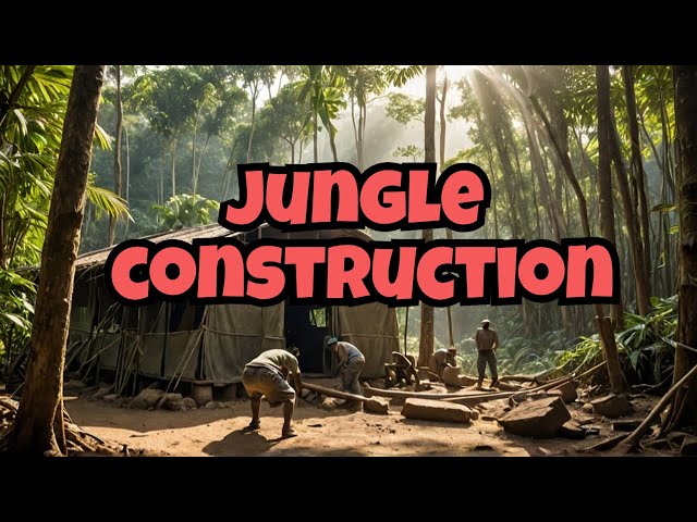 Timelapse of Miners Building Shelter Deep in the Laos Jungle #nature #outdoors #jungle   #timelapse