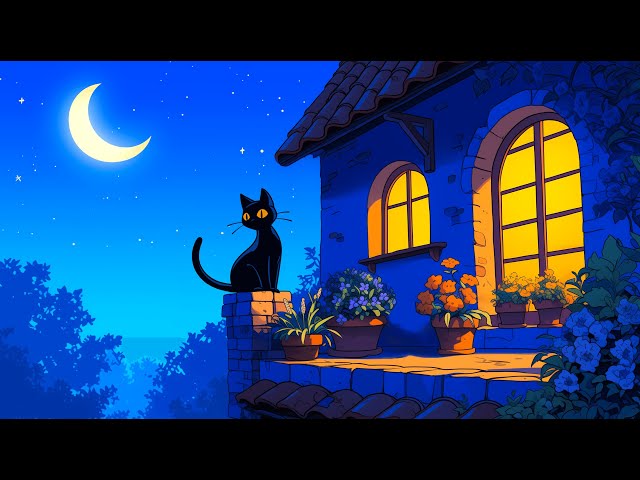 Lo-fi Rhythms | Peaceful Evening Chill 🐾 Lofi Music Relaxes After Tiring Week 🌕 [ Cat Vibes ]
