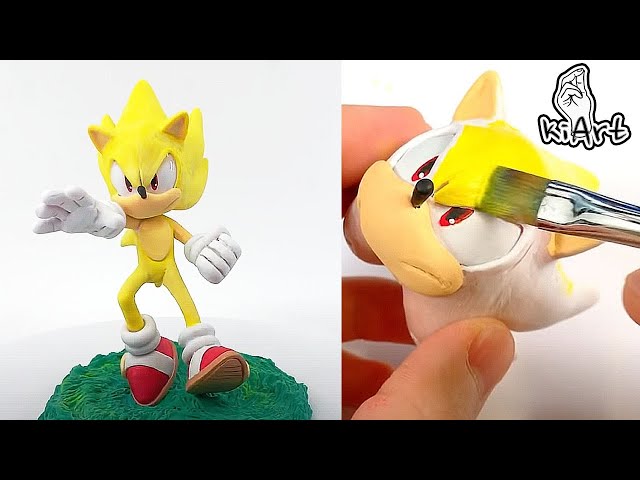 Create Super Sonic with Clay / Sonic the hedgehog / Clay Art / Sculpey [ kiArt ]