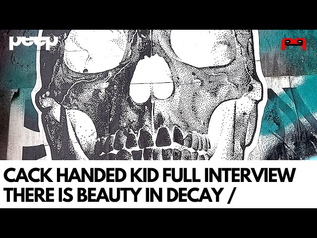 peep® Cack Handed Kid Interview Street Art and Graffiti Underground Warehouse Exhibition Exclusive.