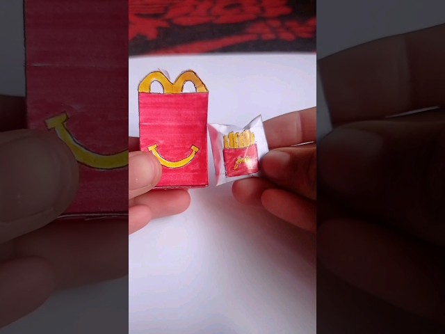 diy miniature McDonald's meal #shorts #craft #diy #mini #mcdonalds