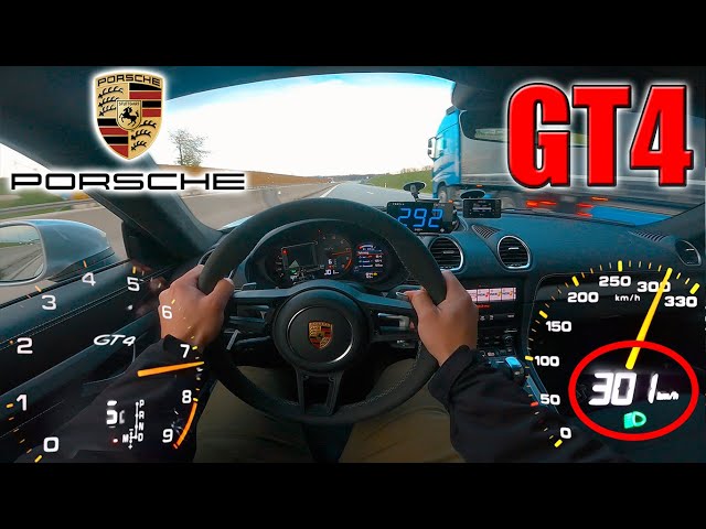 CRAZY !!! Porsche Cayman GT4 PDK | FLAT OUT on German Autobahn✔