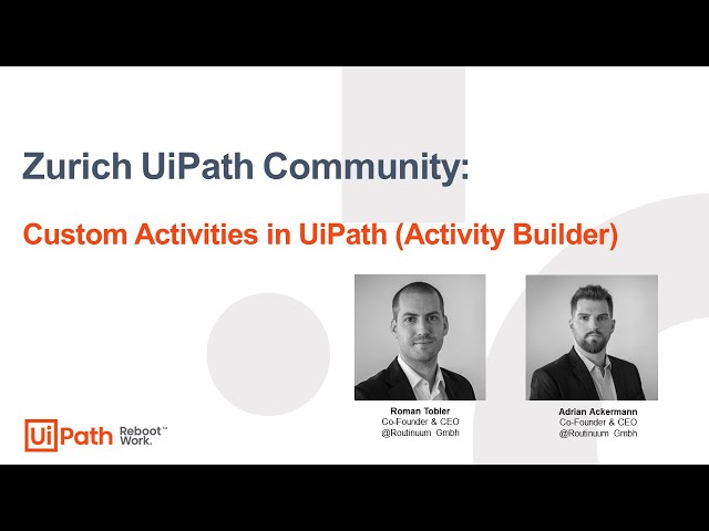 Custom Activities in UiPath (Activities Builder)