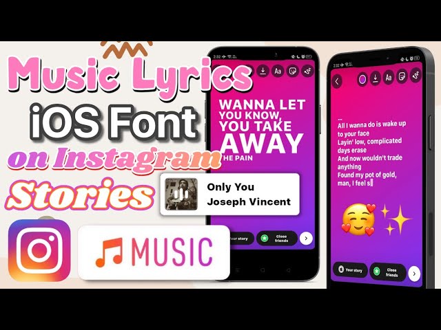 Change Music Lyrics Font to iOS Style on Instagram Stories