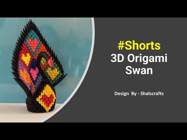 #shorts  3D Origami  Heart Swan
