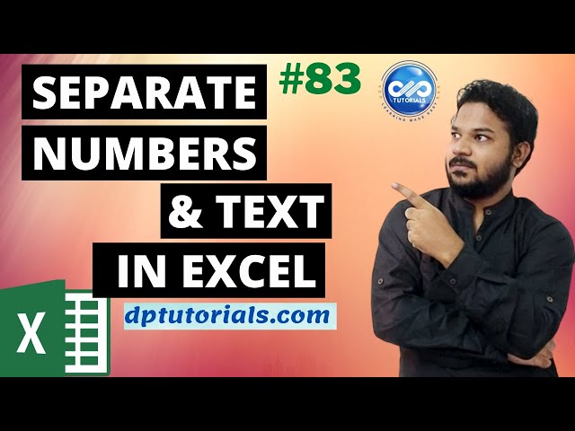 How To Separate Numbers From Text In Excel || Excel Tips & Tricks || dptutorials