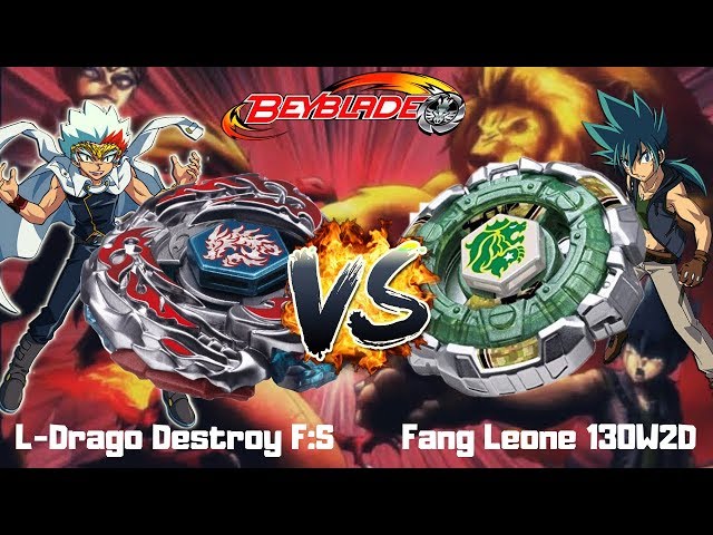 L-Drago Destroy vs Fang Leone | Beyblade Metal Fury Battle | Ryuga vs Kyoya | メタルファイト ベイブレード