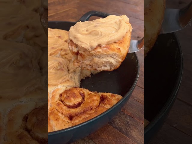 Banana Cinnamon Rolls with a Cream Cheese Frosting #shortsvideo #bananabread #recipe