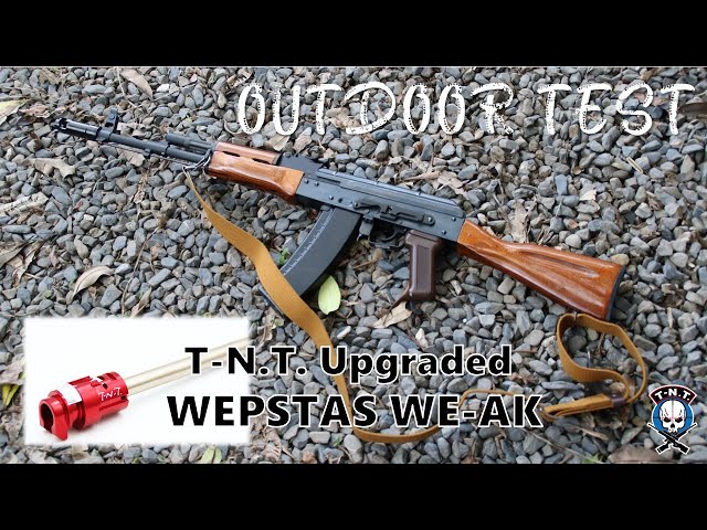 【TAIWAN T-N.T. STUDIO】T-N.T. Upgraded WE-TECH AK GBB with NEW WEPSTAS Retrofit kit !! Outdoor Test