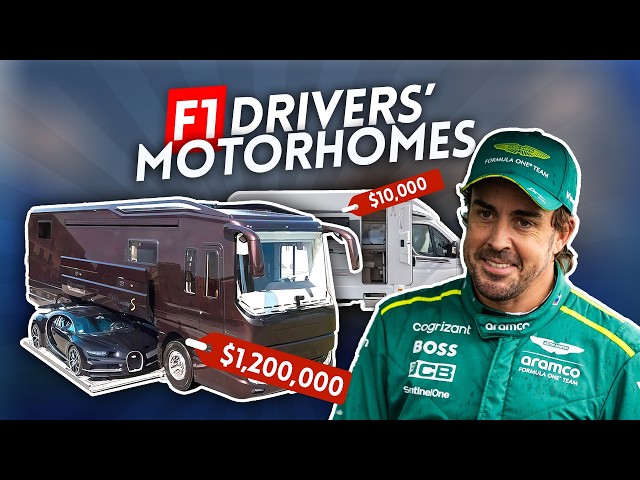 F1 drivers' LUXURY MOTORHOME tour!