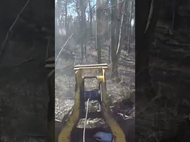 DEERE 640B Cable Skidder vs BIG WOOD! #johndeere #heavyequipment #logging