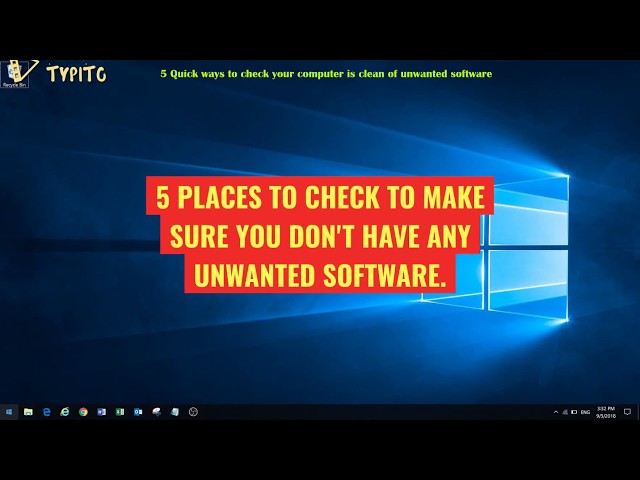 Check your computer for malicious software (virus and spyware)