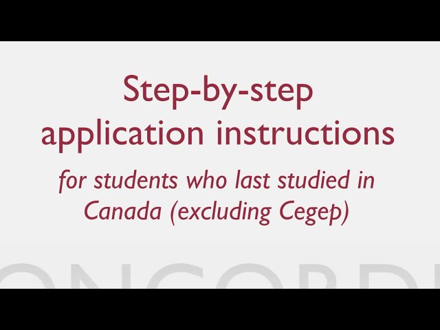 How to apply for undergraduate studies – Canadian students