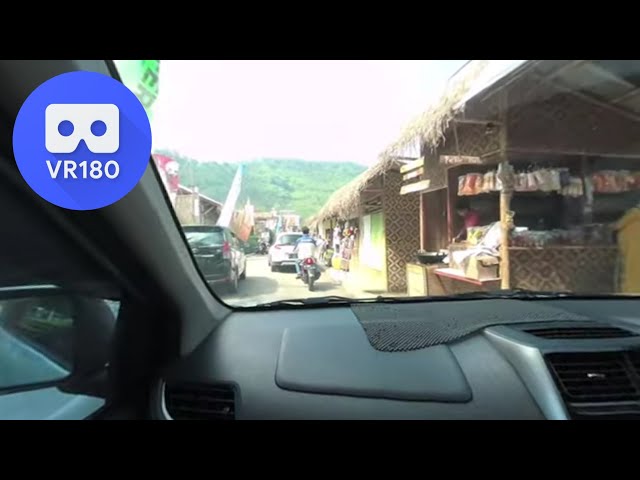 [VR180 5.7k] Driving outside Bandung City | Vuze XR 180° 3D