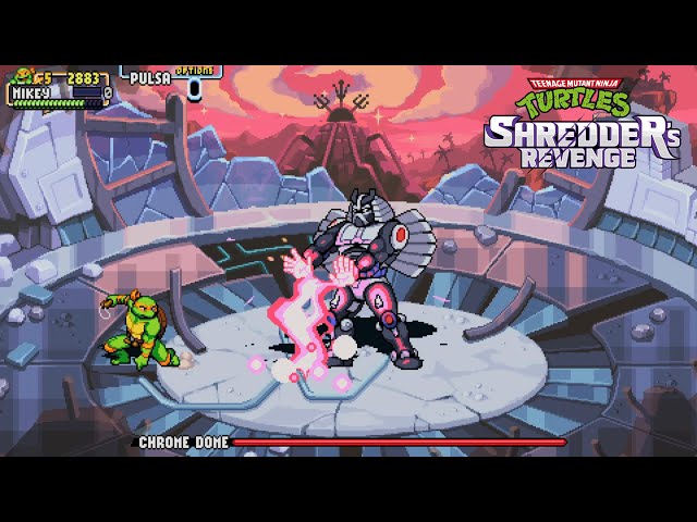 Episodio 13: Bosses General Traag & Chrome Dome (Gameplay Michelangelo) - TMNT: Shredder's Revenge.