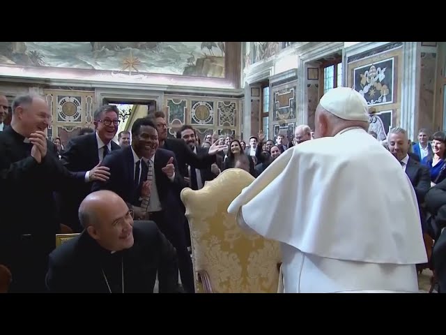 No joke: Pope Francis meets with comedians at the Vatican