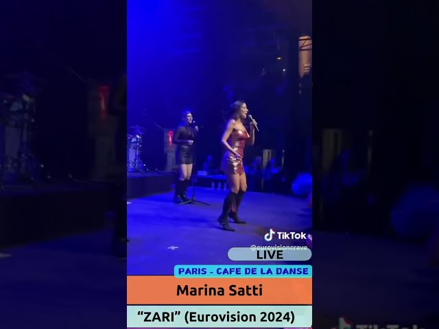 Marina Satti - "ZARI" | First Live performance since Eurovision 2024 @ Cafe De La Danse - Paris!