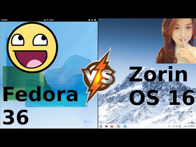 Fedora 36 vs Zorin OS 16