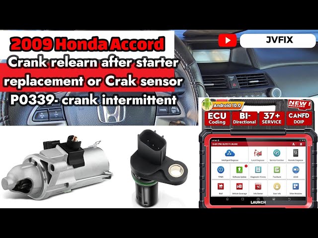 How i fixed 2009 Honda Accord long starting after starter replacement 'Crank relearn' Launch X431pro