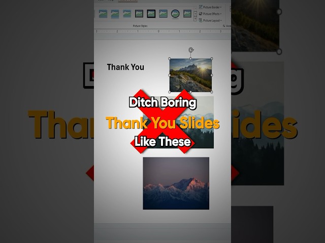 How to Create a Thank you Slide Using Text Mask in PowerPoint #ppt #tutorial #ytshorts