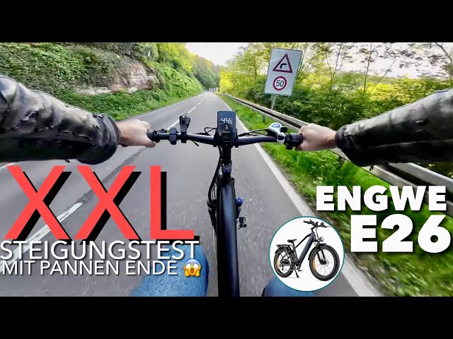 ENGWE E26 mit Top Speed und Plattfuss im XXL Steigungstest 2,3 KM Bergauf + Serpentinen Abfahrt