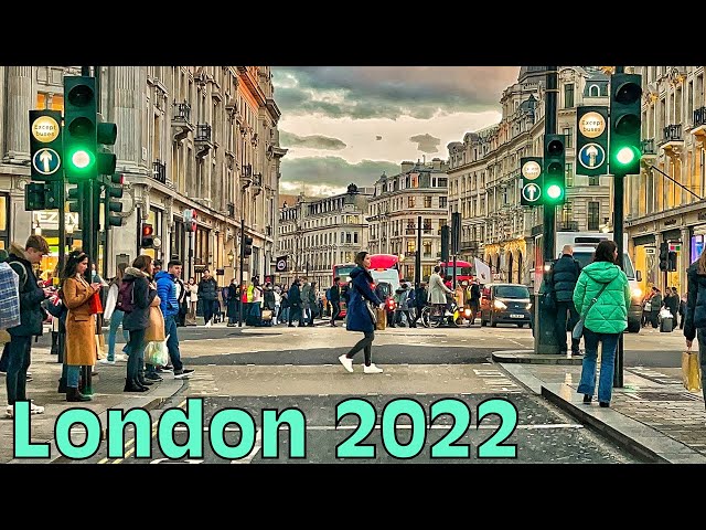 London 4k HDR | Driving Downtown - London SunSet Rush Hours Driving Tour - 2022