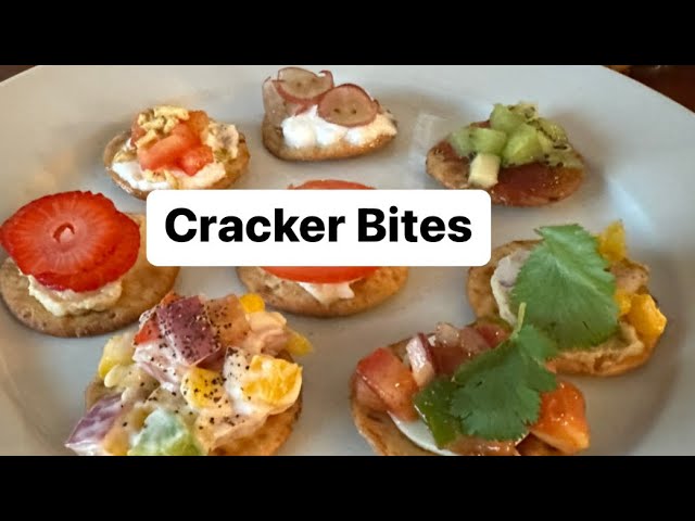 Ep. 1 Mini snacks| 15mins | 8 delicious Healthy Cracker party snacks|
