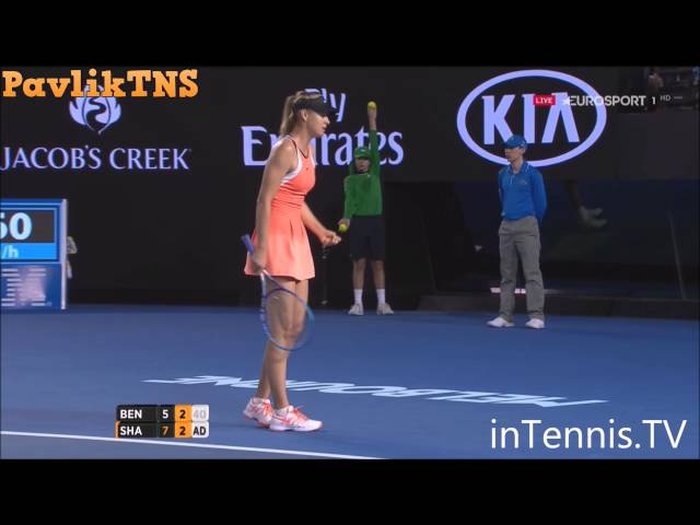 Maria Sharapova vs Belinda Bencic Hot Shot Australian Open 2016