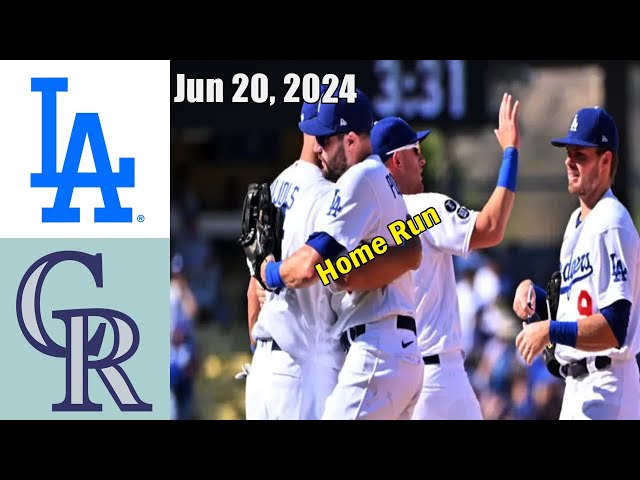 Dodgers vs Rockies [TODAY] Jun 20, 2024 GAME Highlights | MLB Highlights | 2024 MLB Season