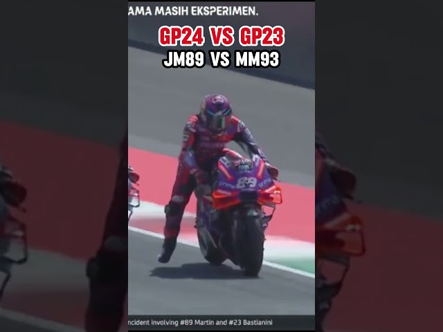 GP24 VS GP23 TRACK LURUS BAN SAMA-SAMA M/S  #motogp #marcmarquez #jorgemartin #eneabastianini
