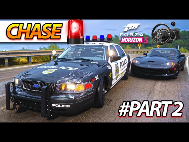 Police Chase 4 car in 5 minute Part 2 #chase #gameplay l forza horizon : Steering Wheel HD