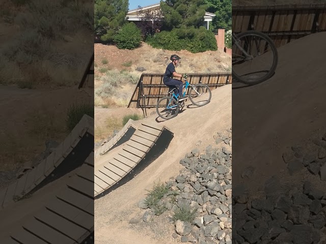 Butt hits tire on jump
