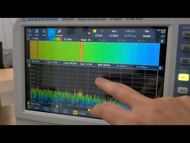 R&S RTA4004 Oscilloscope FFT spectrum