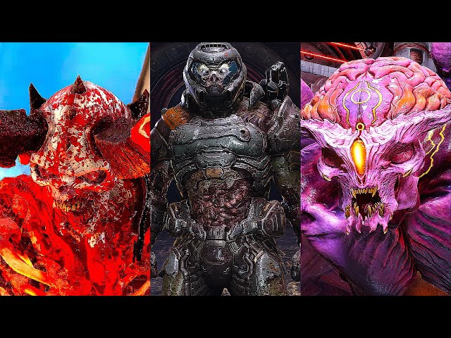 Doom Eternal The Ancient Gods DLC - All Bosses / Boss Fights + Ending