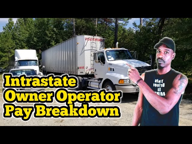 Trucking As An INTRASTATE Owner Operator.