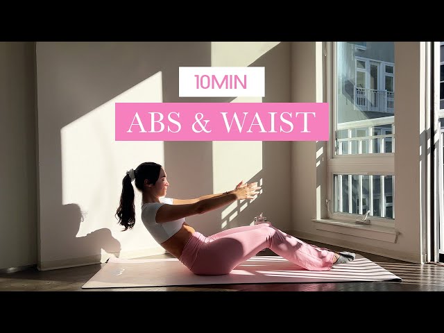 5MIN Daily Abs Pilates // toned abs & small waist // no equipment + beginner friendly