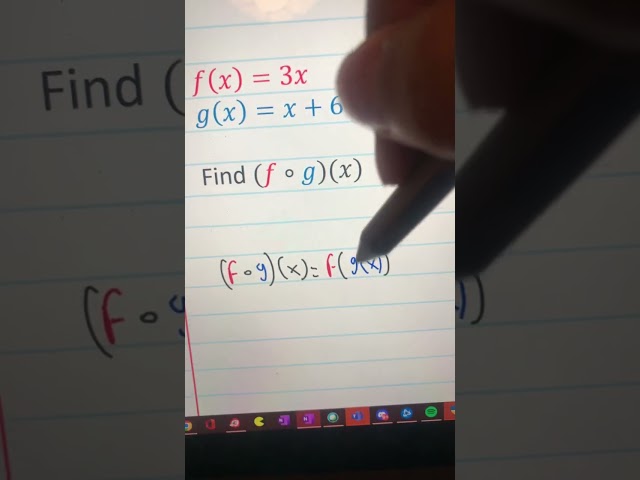 Composition of functions f[g(x)]
