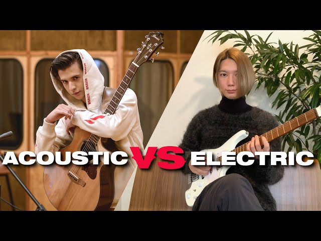 Acoustic VS Electric Guitar - Marcin and Ichika Nito