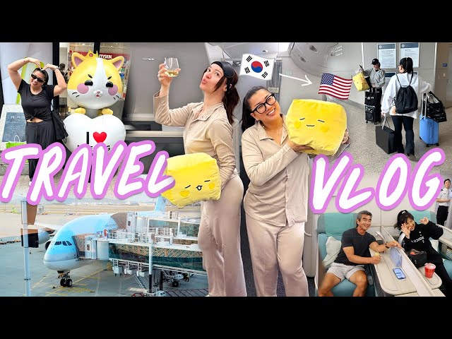 The Vlog Where Alisha and Remi Travel Back to LA!!  *flying korean air first class!!*