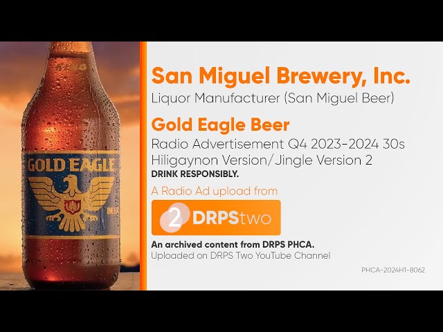 Gold Eagle Beer Radio Ad Q4 2023-2024 30s (Hiligaynon Version Jingle Version 2)